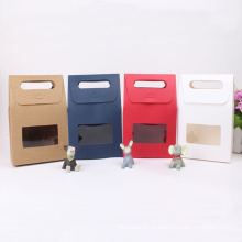 Colorful Customized Kraft Paper Gift Bags with Window